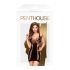 Penthouse Juicy Poison - remienkové minišaty (čierne) - XL
