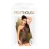 Penthouse Bombshell - trblietavé, priehľadné šaty a tangá (čierne)