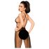 Penthouse Best Forplay - čipkované body s tylovou šatkou (čierne) - M/L