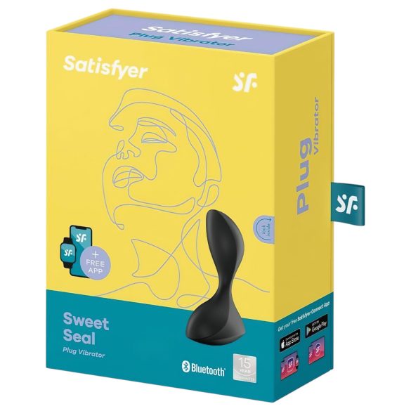 Satisfyer - análny vibrátor s aplikáciou - silikón čierny