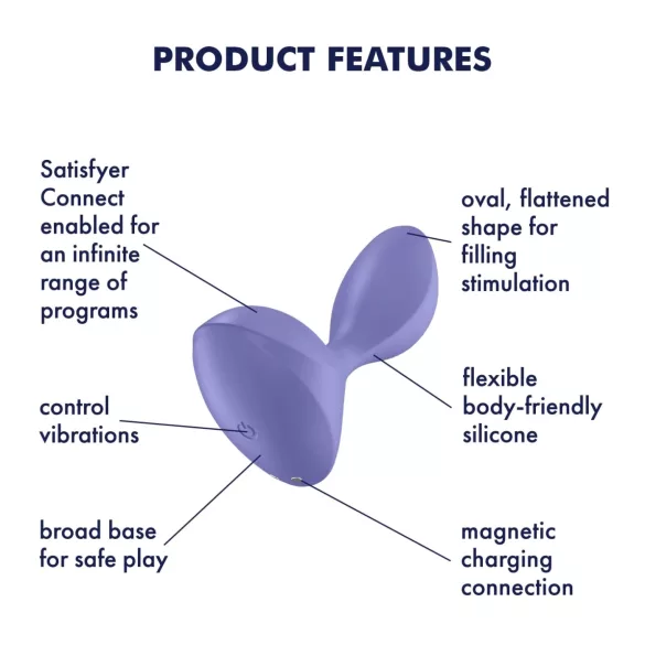Satisfyer Sweet Seal - análny vibrátor ovládaný aplikáciou (fialový)