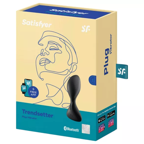 Satisfyer Trendsetter - análna vibračná hračka ovládaná aplikáciou (čierna)