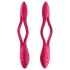 Satisfyer - párový vibrátor - nabíjateľný, flexibilný - červený