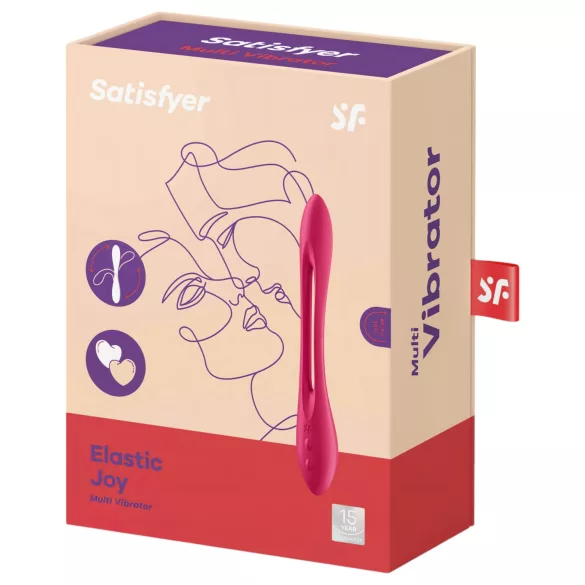 Satisfyer - párový vibrátor - nabíjateľný, flexibilný - červený