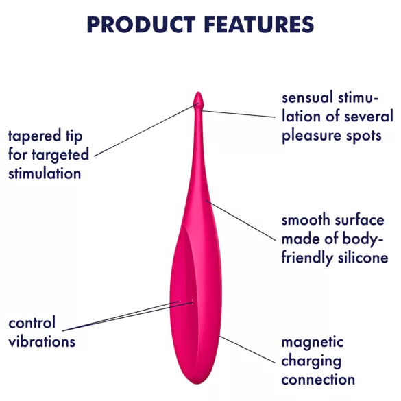 Satisfyer Twirling Fun - nabíjateľný vodotesný vibrátor na klitoris - ružový
