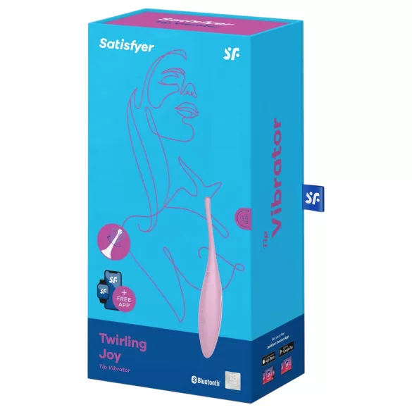 Satisfyer Twirling Joy - vibrátor na klitoris ovládaný aplikáciou (ružový)