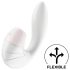 Satisfyer Supernova - nabíjateľný, tlakový 2v1 vibrátor (biely)