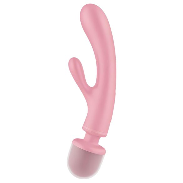Satisfyer Triple Lover - vibrátor na G-bod a klitoris - ružový