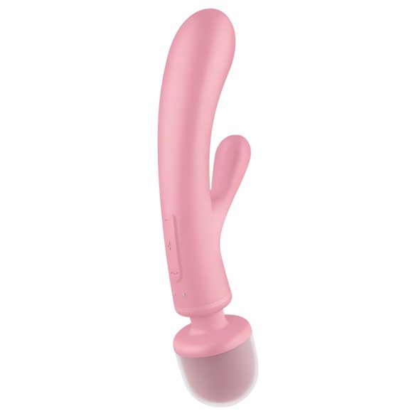 Satisfyer Triple Lover - vibrátor na G-bod a klitoris - ružový