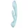 Satisfyer Triple Oh - vibrátor na klitoris s ramenom - nabíjateľný - modrý