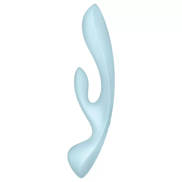 Satisfyer Triple Oh - akumulátorový vibrátor s ramenom na klitoris (modrý)