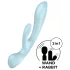 Satisfyer Triple Oh - akumulátorový vibrátor s ramenom na klitoris (modrý)