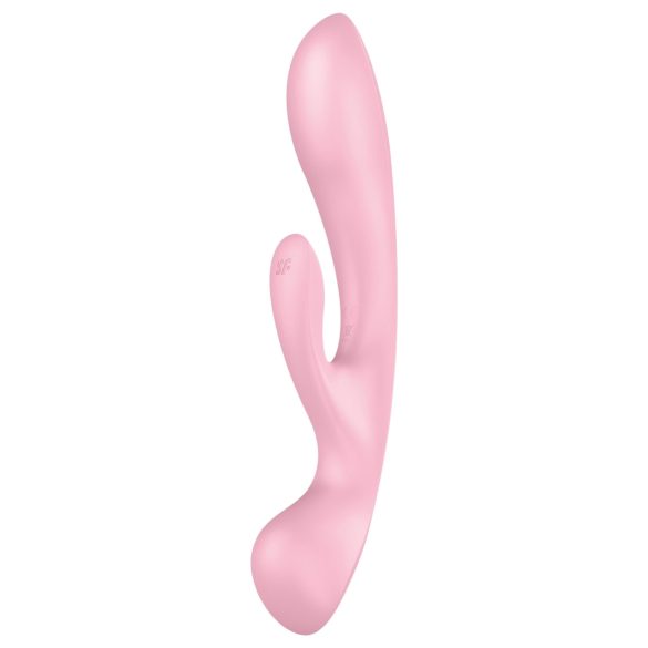 Satisfyer Triple Oh - nabíjateľný vibrátor s ramienkom na klitoris (ružový)