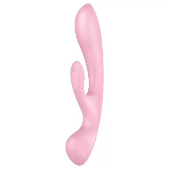 Satisfyer Triple Oh - vibrátor na klitoris s ramenom - nabíjateľný - ružový