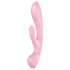 Satisfyer Triple Oh - nabíjateľný vibrátor s ramienkom na klitoris (ružový)