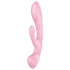 Satisfyer Triple Oh - vibrátor na klitoris s ramenom - nabíjateľný - ružový