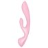Satisfyer Triple Oh - nabíjateľný vibrátor s ramienkom na klitoris (ružový)