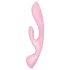 Satisfyer Triple Oh - vibrátor na klitoris s ramenom - nabíjateľný - ružový