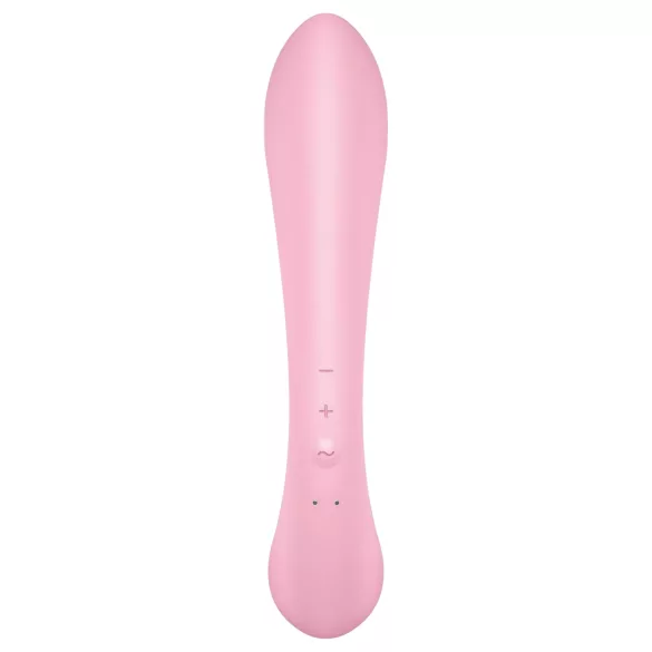Satisfyer Triple Oh - vibrátor na klitoris s ramenom - nabíjateľný - ružový
