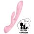 Satisfyer Triple Oh - nabíjateľný vibrátor s ramienkom na klitoris (ružový)