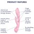 Satisfyer Triple Oh - nabíjateľný vibrátor s ramienkom na klitoris (ružový)