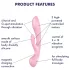 Satisfyer Triple Oh - vibrátor na klitoris s ramenom - nabíjateľný - ružový