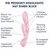 Satisfyer Triple Oh - nabíjateľný vibrátor s ramienkom na klitoris (ružový)