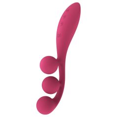   Satisfyer Tri Ball 1 - vibrátor na klitoris aj bod G - dobíjací - červený