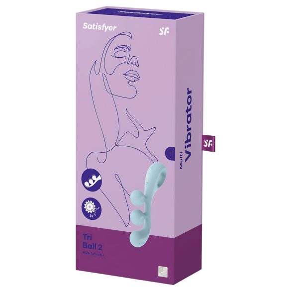Satisfyer Tri Ball 2 - multifunkčný vibrátor - mätová farba