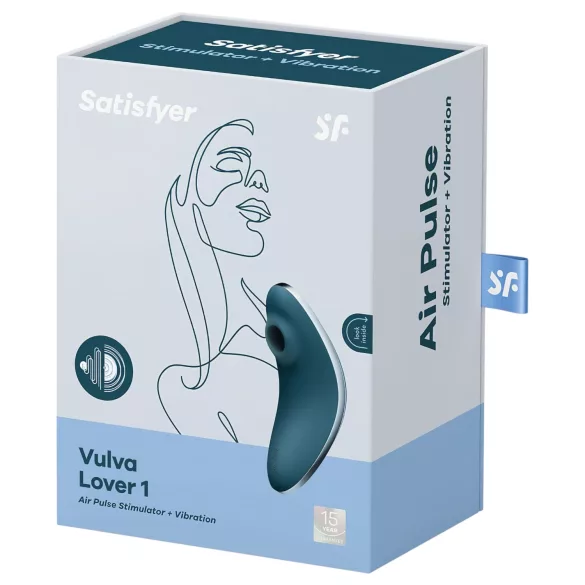 Satisfyer - vibrátor na klitoris s tlakovými vlnami - dobíjací - modrý