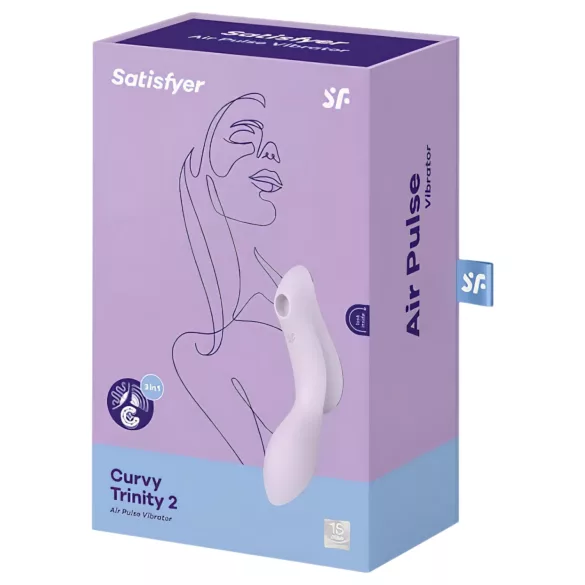 Satisfyer Curvy Trinity 2 - stimulátor klitorisu a vibrátor 2v1 - fialový
