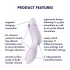 Satisfyer Curvy Trinity 2 - stimulátor klitorisu a vibrátor 2v1 - fialový