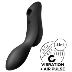   Satisfyer Curvy Trinity 2 - vibrátor s tlakovými vlnami 2v1 - čierny
