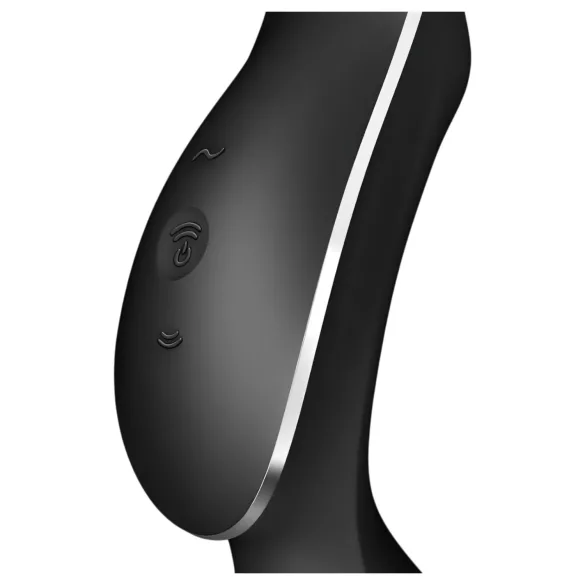 Satisfyer Curvy Trinity 2 - vibrátor s tlakovými vlnami 2v1 - čierny