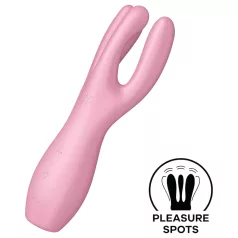   Satisfyer Threesome 3 - vibrátor na klitoris - dobíjací - ružový