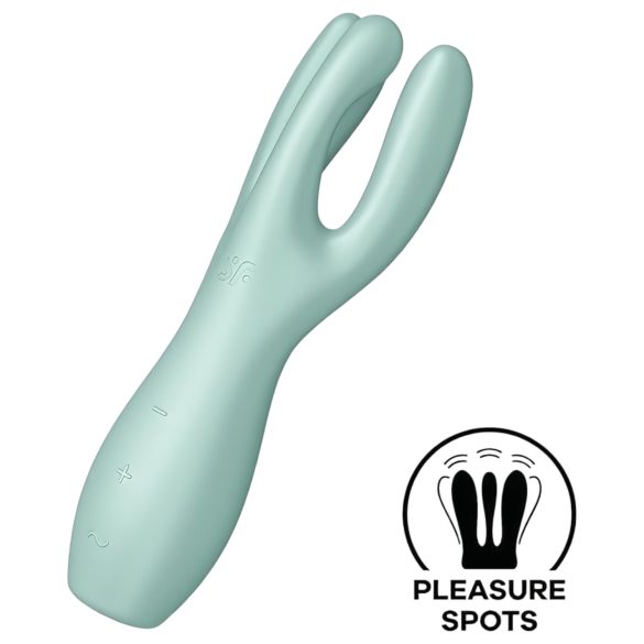 Satisfyer Threesome 3 - nabíjací klitoris vibrátor (mätový)