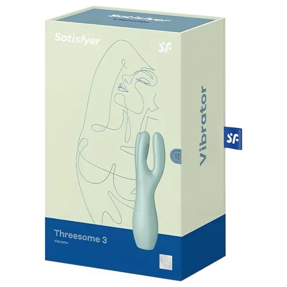 Satisfyer Threesome 3 - akumulátorový klitorálny vibrátor (mäta)
