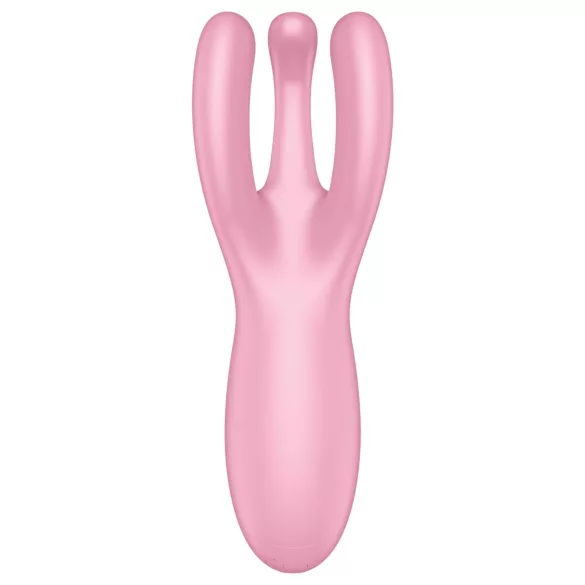 Satisfyer Threesome 4 - aplikáciou ovládaný klitorálny vibrátor (ružový)