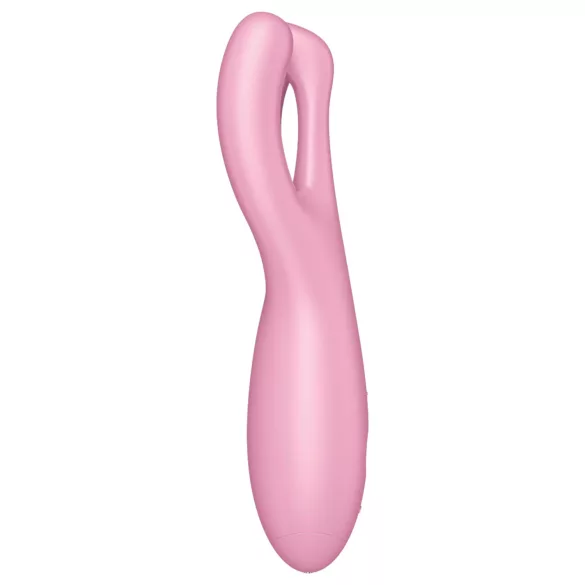 Satisfyer Threesome 4 - aplikáciou ovládaný klitorálny vibrátor (ružový)