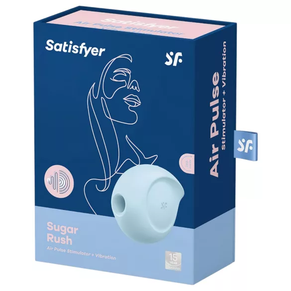 Satisfyer Sugar Rush - vibračný stimulátor klitorisu na vlny vzduchu - modrý