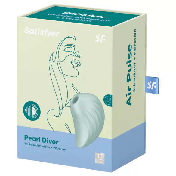 Satisfyer - vibrátor na klitoris s pulzujúcimi vlnami - mätová farba