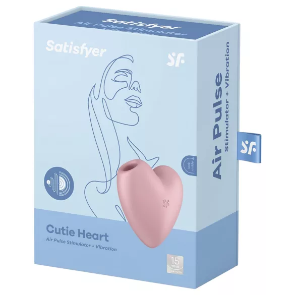 Satisfyer Cutie Heart - bezdrôtový klitorálny vibrátor s tlakovými vlnami
