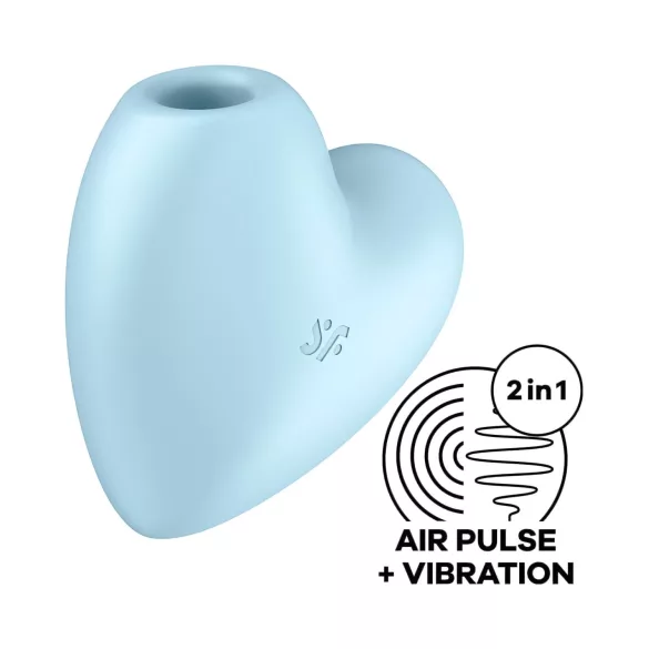 Satisfyer Cutie Heart - nabíjací stimulátor klitorisu s tlakovými vlnami - modrý