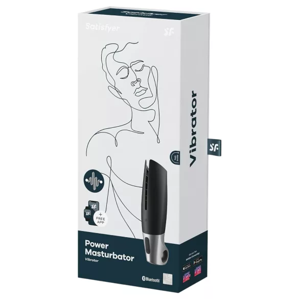 Satisfyer Power - mužský masturbátor - dobíjací - čierny