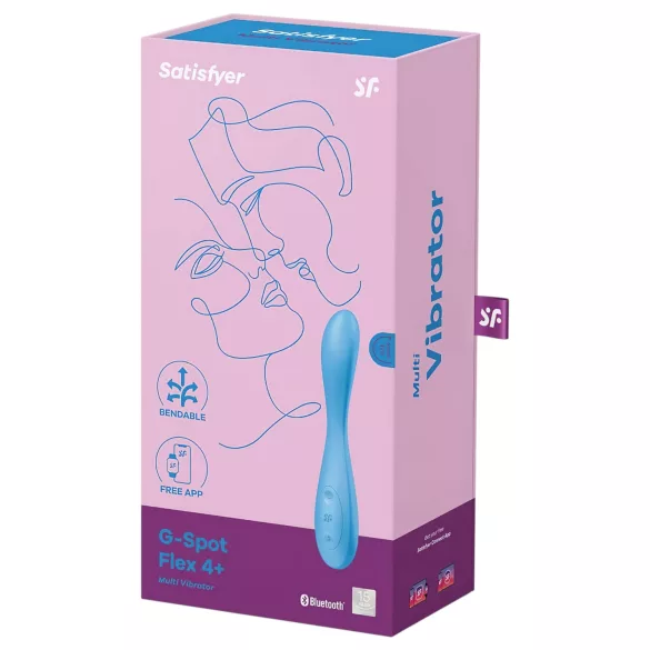 Satisfyer G-spot Flex 4 - vibrátor na bod G ovládaný aplikáciou (tyrkysový)