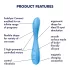Satisfyer G-spot Flex 4 - vibrátor na bod G ovládaný aplikáciou (tyrkysový)