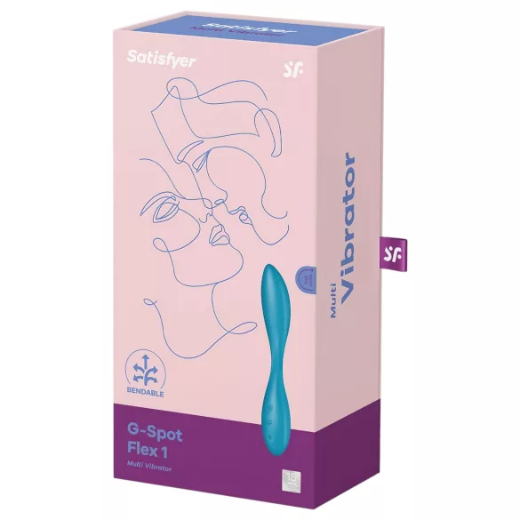 Satisfyer G-spot Flex 1 - akumulátorový, vodotesný vibrátor na bod G (zelený)