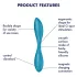 Satisfyer G-spot Flex 1 - akumulátorový, vodotesný vibrátor na bod G (zelený)