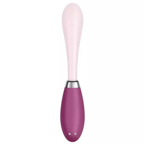 Satisfyer - vibrátor na G-bod - ohybný, nabíjateľný - ružovo-červený