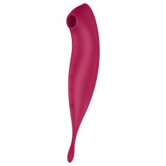  Satisfyer Twirling Pro - 2v1 vibrátor na klitoris - smart funkcie - červený